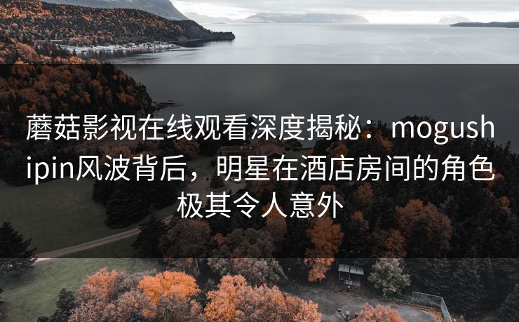蘑菇影视在线观看深度揭秘：mogushipin风波背后，明星在酒店房间的角色极其令人意外